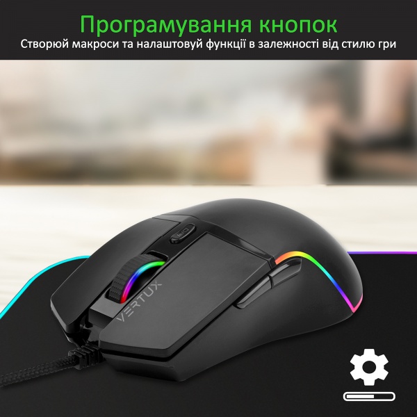 Миша Vertux Argon USB Black 