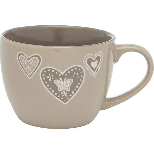 Чашка керамическая Butterfly коричневая 480 мл