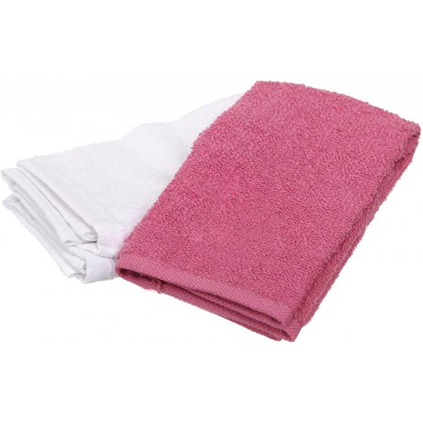 Набір рушників в корзинці Home 6 шт. 30x30 см рожевий із білим 