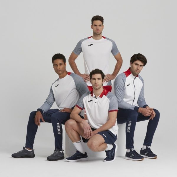 Футболка Joma ESSENTIAL II T-SHIRT WHITE-DARK NAVY S/S 101508.203 L білий