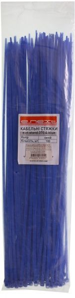 Стяжка кабельна E.NEXT e.ct.stand.370.4.blue 4х370мм