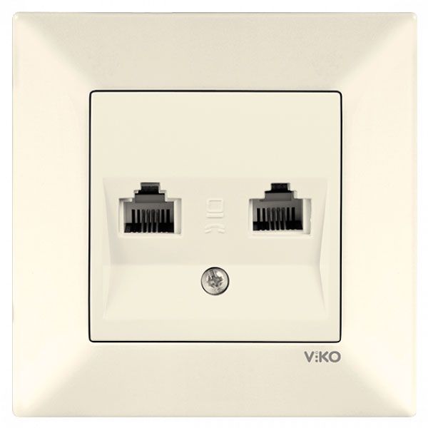 Розетка телефонна Viko Meridian RJ11 кремова