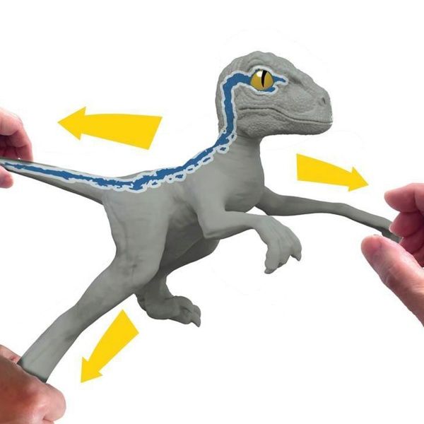 Игрушка-растяжка Stretch Screamer Велоцираптор голубой 121641 