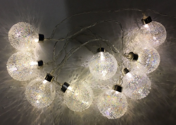 Электрогирлянда линейная Euro Lucky Trading D5 см 10 ламп 1,5 м 