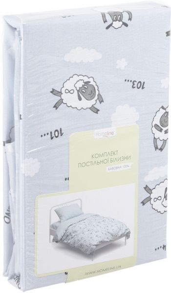 Комплект постельного белья Homeline овечки голубой