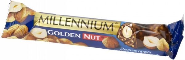 Молочний шоколад Millennium Golden Nut з цільними лісовими горіхами 