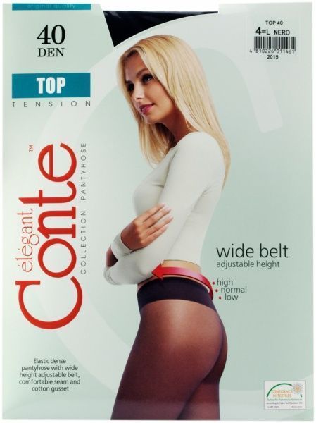 Колготки Conte TOP 40 den nero р. 4 черный 