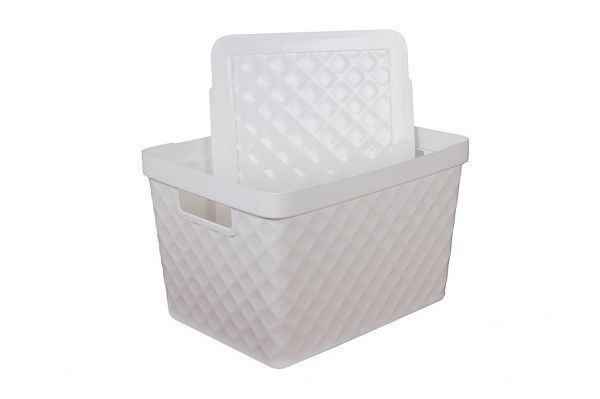 Ящик для зберігання Heidrun 925 Diamond 17,5 л білий 230x360x270 мм