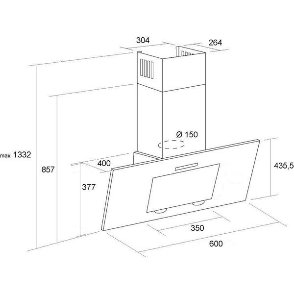 Вытяжка Pyramida HES 30 C sand/AJ 60 см