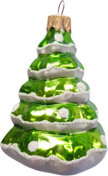 Подвеска Юріта Фигурка Ёлка + снеговик белый с зеленым