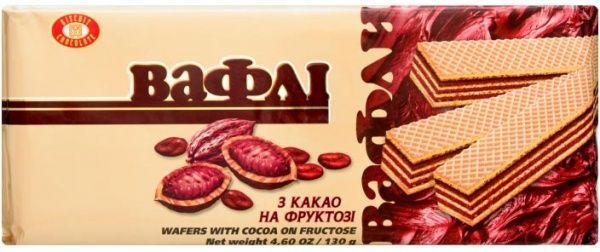 Вафли с какао на фруктозе 130 г 