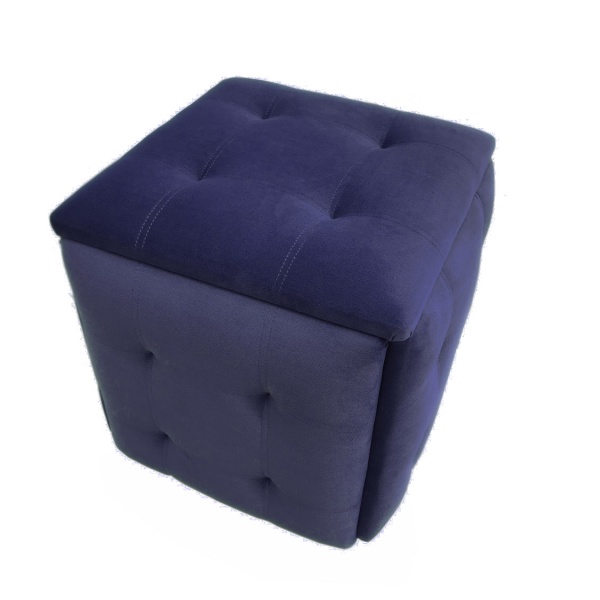 Пуф-трансформер 5в1 із синього велюру синій 