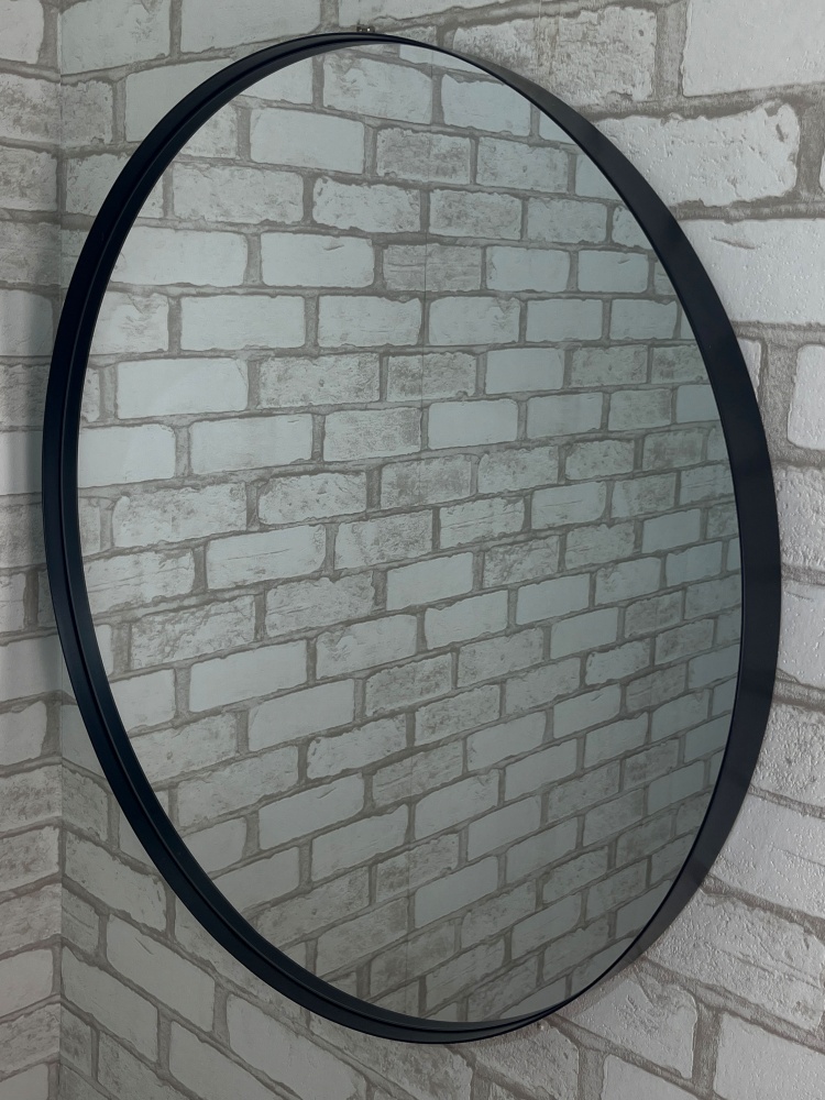 Зеркало настенное круг в металл. раме d 700 мм TM30095-BLK-черное