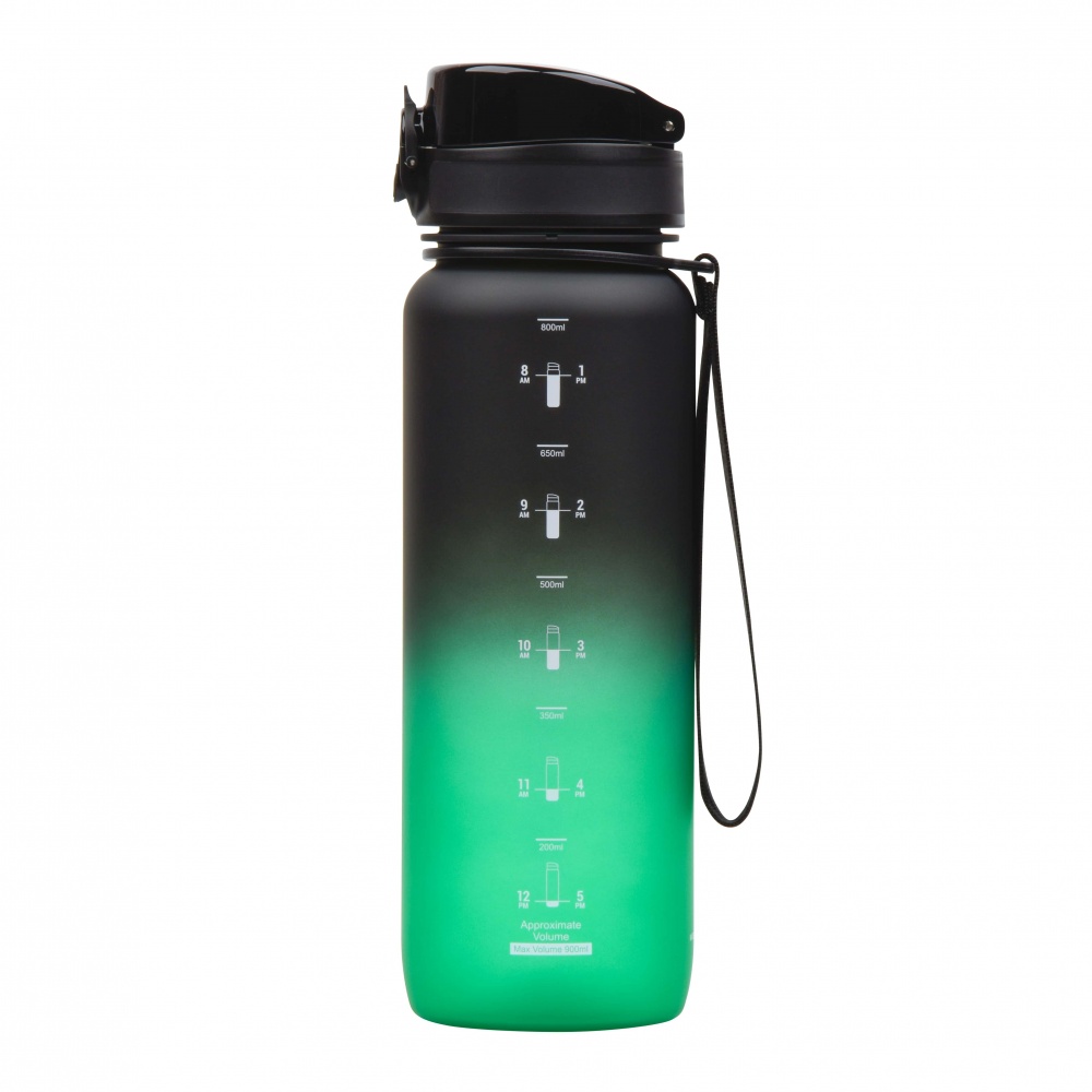 Пляшка для води Uzspace Frosted 3053 800 мл Чорно-зелена