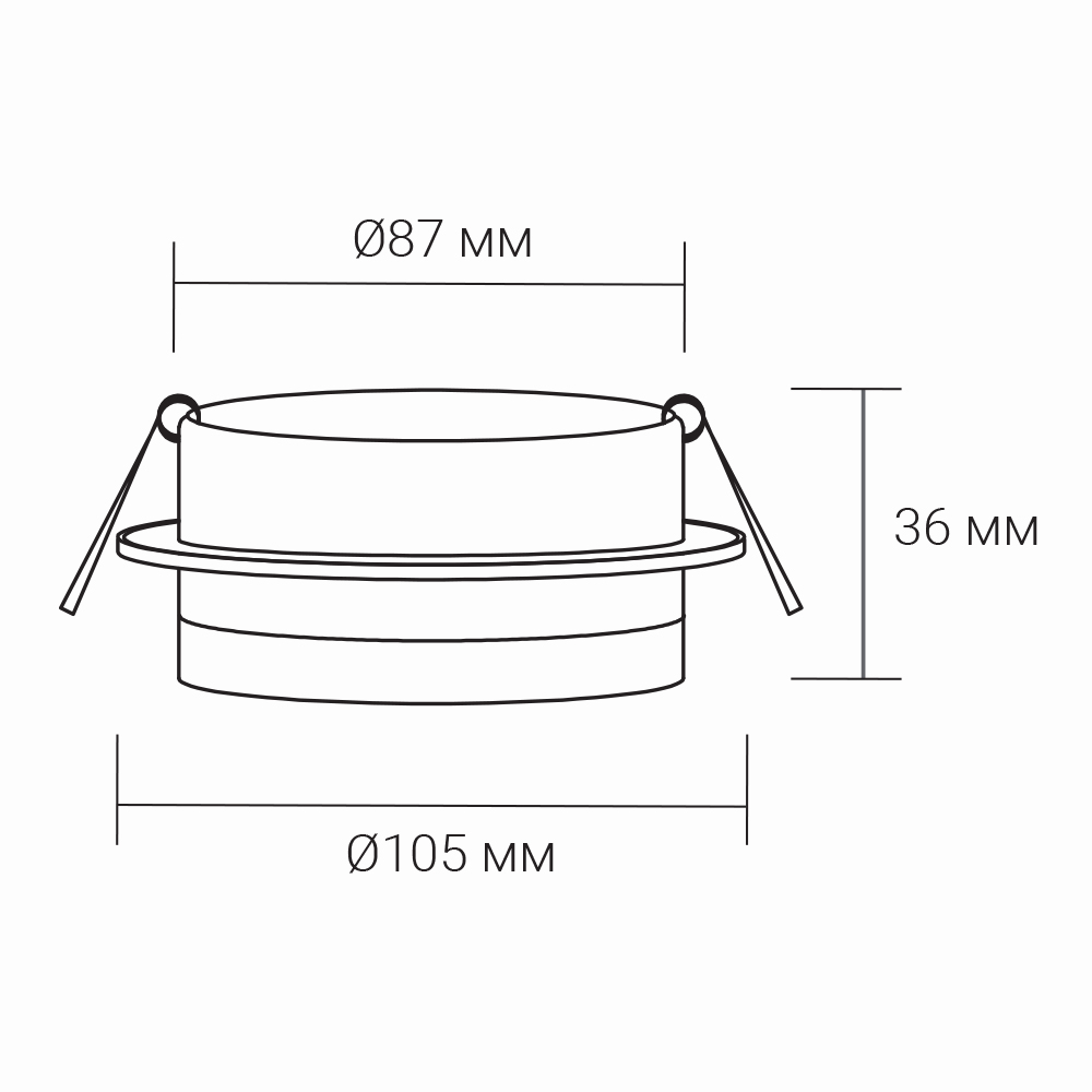 Світильник точковий ARDERO GX53 чорний DL2813 b