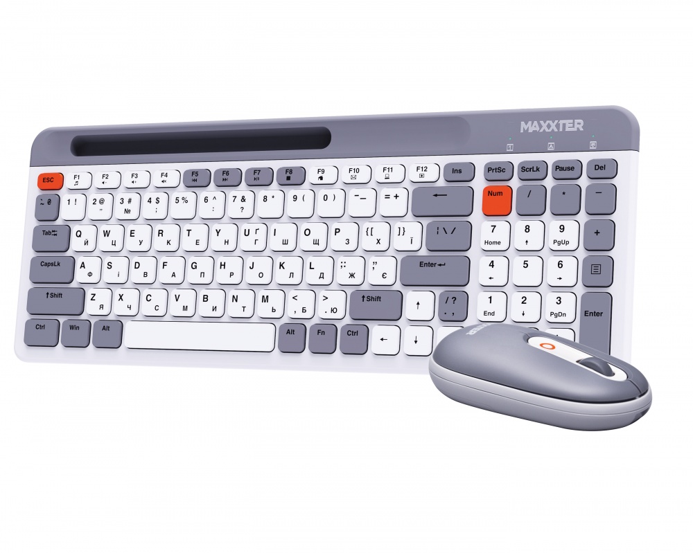 Комплект клавіатура + миша Maxxter KMS-WCM-03G-UA, ножичний механізм