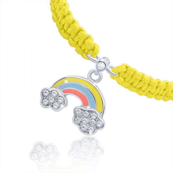 Браслет плетеный UMa&UMi Радуга желтый 2