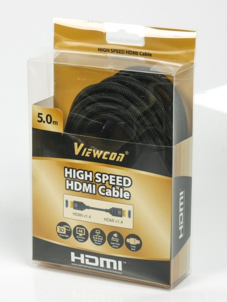 Кабель Viewcon 5 м чорний (VC-HDMI-510-5m) HDMI-HDMI 