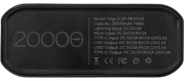 Внешний аккумулятор (Powerbank) Gelius Pro Edge 20000 m/Ah blue PD GP-PB20-210 