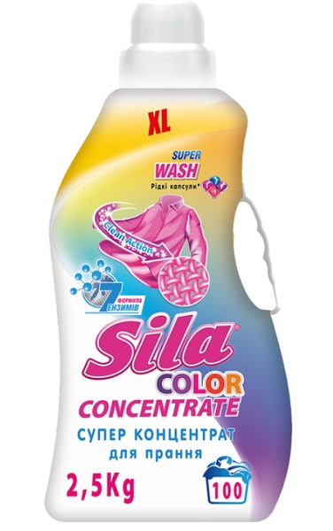 Средство для машинной и ручной стирки Sila Super Wash суперконцетрат для цветных вещей 2,5 кг