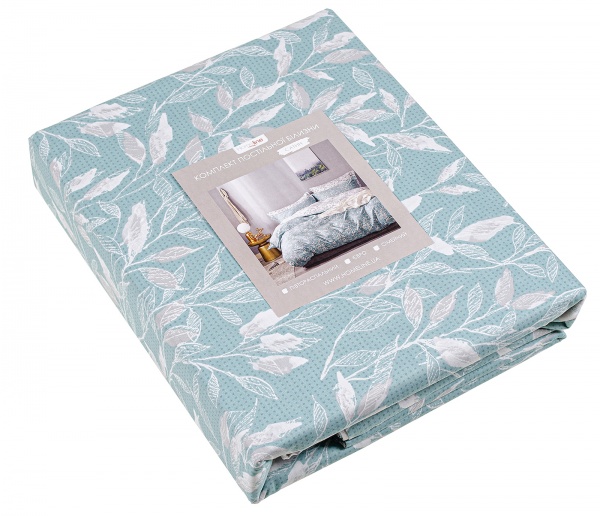 Комплект постільної білизни Витонченість євро блакитний із білим Homeline 