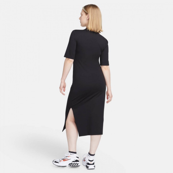 Платье Nike W NSW ESSNTL MIDI DRESS DV7878-010 р.XS черный