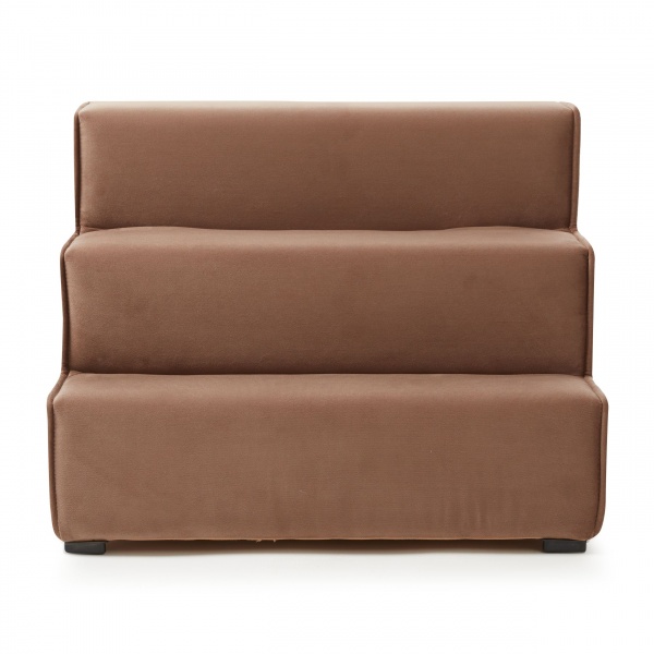 Пандус-ступени с лежанкой PETBED Velor левый 55x42x42 см коричневый