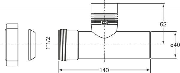 Аэратор Bonomini AIRPIPE воздухозаборное пластик хром d40