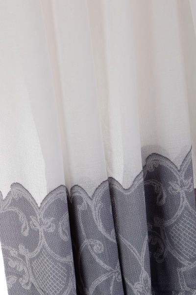 Ткань тюлевая Scarlett Heran 715888/805 купон лен 285 см белый с рисунком 