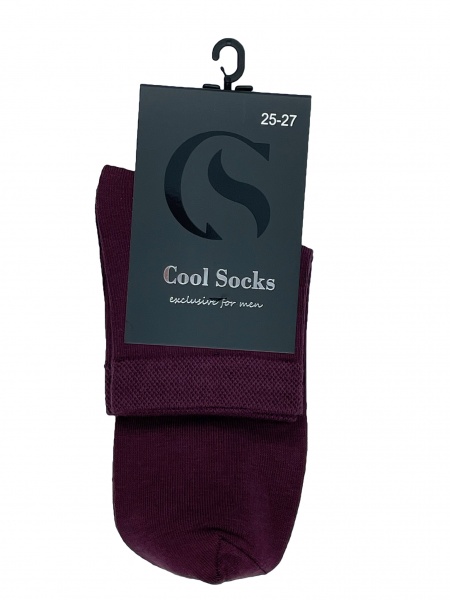 Шкарпетки чоловічі Cool Socks 173013 р. 25-27 вишневий 1 пар 
