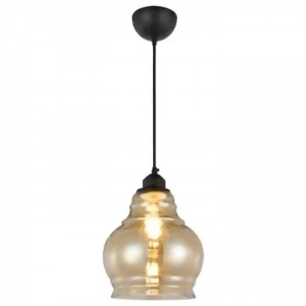 Світильник підвісний HOROZ ELECTRIC Rondo 1x60 Вт E27 бурштиновий 021-018-0001-020 