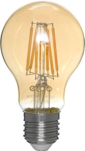 Лампа світлодіодна Ergo FIL A60 6 Вт E27 3000 К 175 В жовта 