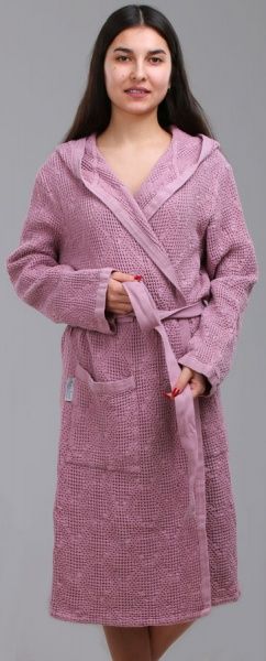 Халат домашний La Nuit Santa Stone Wash р. M пудровый 