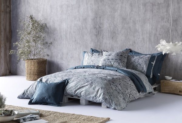 Комплект постельного белья Alain семейный синий Guy Laroche Paris 