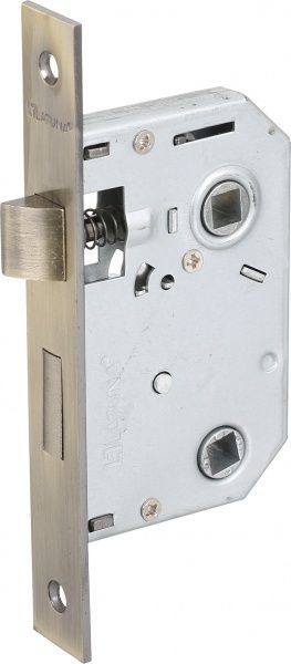 Замок врезной с ручками Kumru AB WC 62 мм старая бронза