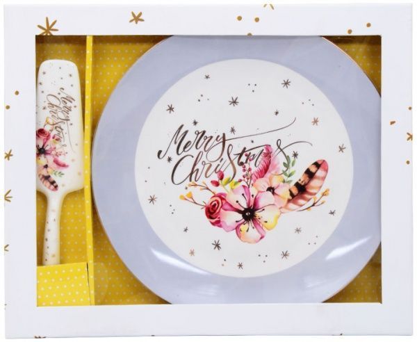 Блюдо для торта Різдвяний олень 27 см 924-455 Lefard 