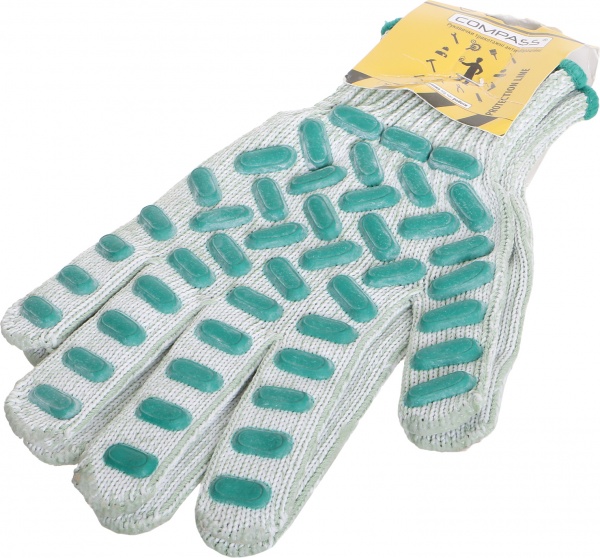 Перчатки Compass антивибрационные с покрытием ПВХ точка XL (10) XG-8500