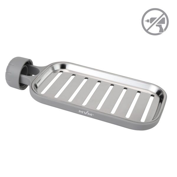 Полка MVM BP-22 серая с фиксатором 