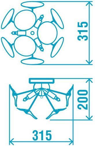 Бра Victoria Lighting 3x40 Вт G9 золото Haley/AP3 