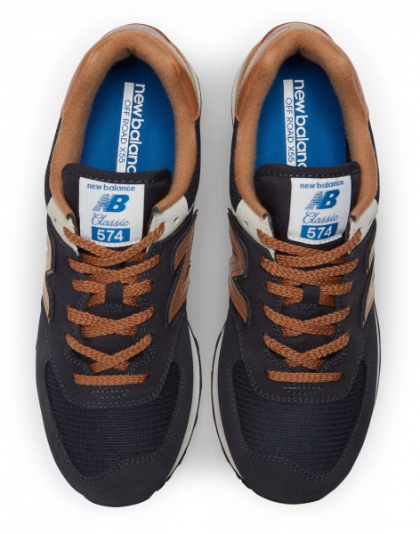 Кроссовки New Balance ML574OT2 р.44 синий с коричневым