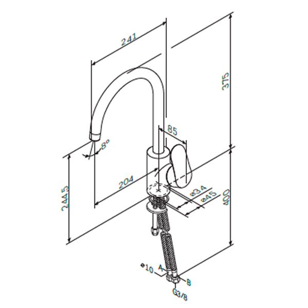 Смеситель для кухни AM.PM Like F8007000