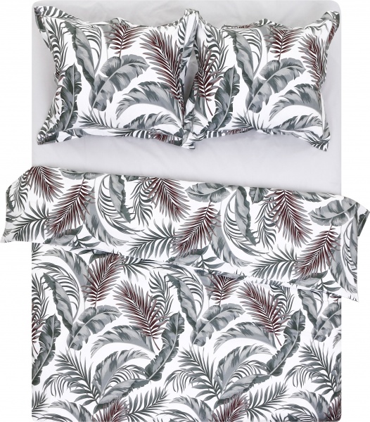 Комплект постельного белья Marburg 2 белый с принтом La Nuit (без простыни) 