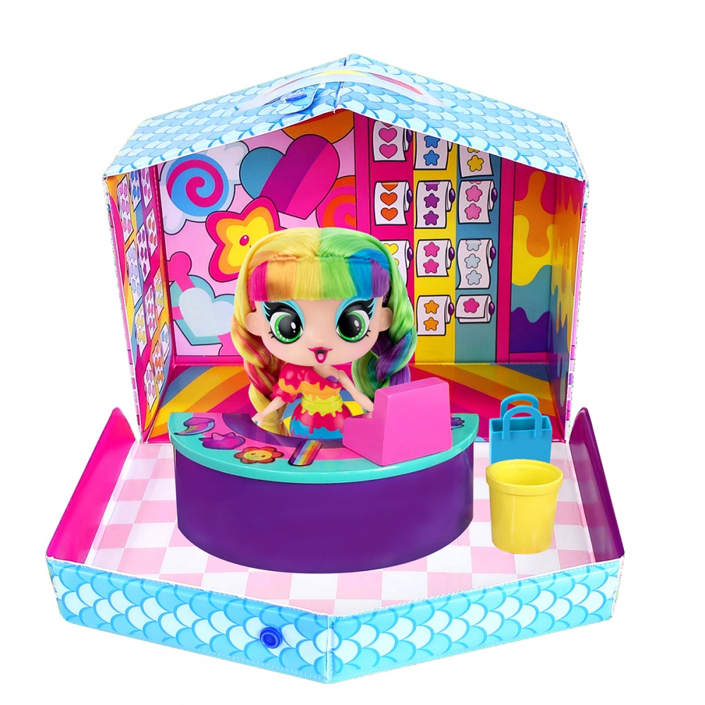 Игровой набор Decora Girlz с куклой Дизайнерский магазин наклеек D1009