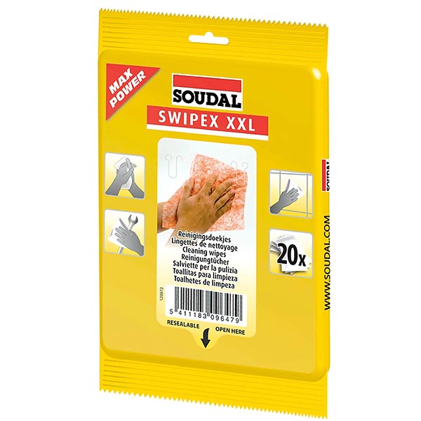 Серветки очищувальні SOUDAL SWIPEX XXL 20 шт. 