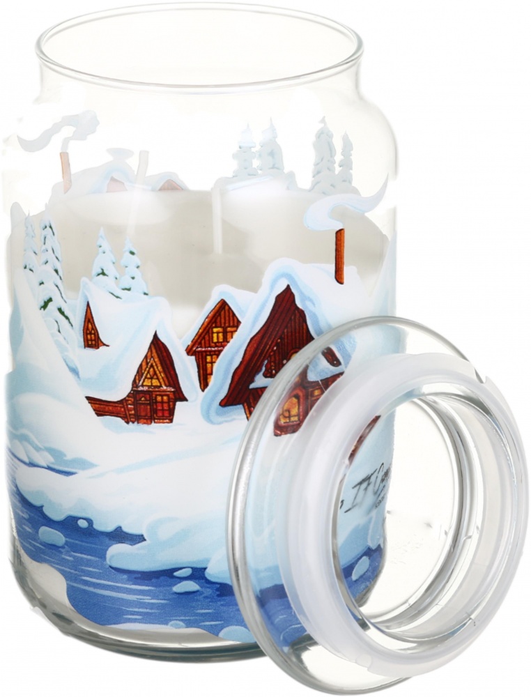 Свічка ароматична Pako-If в склі деколь сніжний ліс XXL 80х150 мм