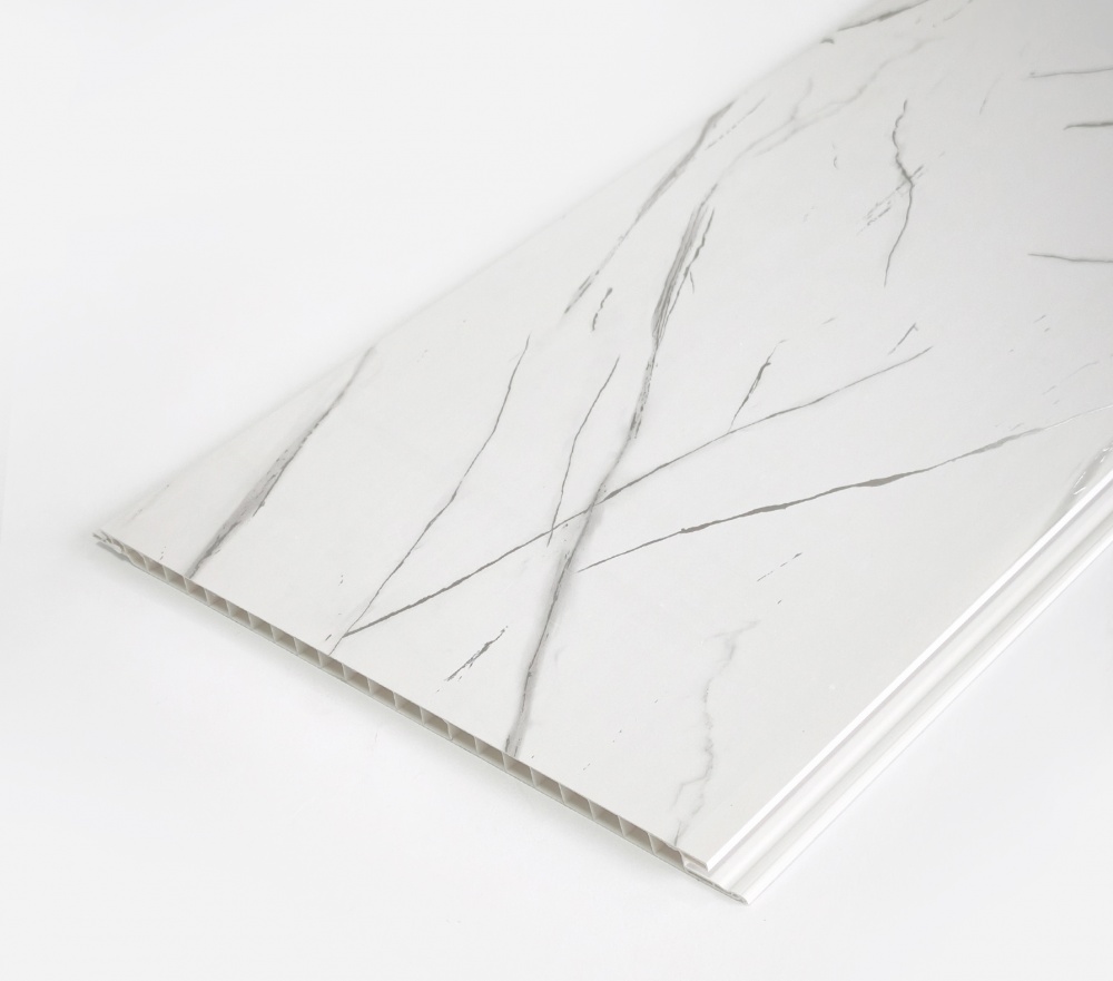 Панель ПВХ Brilliant® мрамор белый метализированный DW-00190 250х3000х8 мм 0,75 кв.м