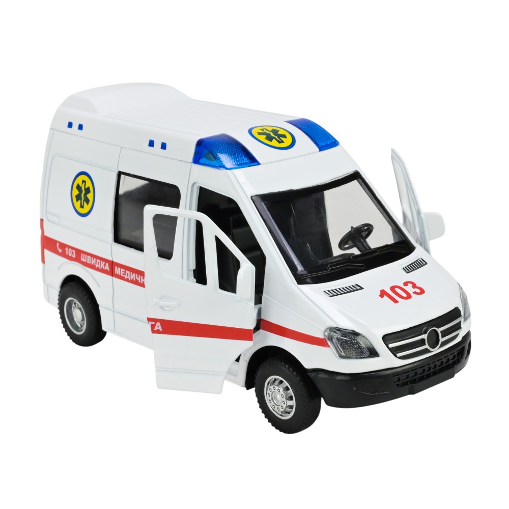 Машинка Автопром 1:24 «Службы спасения» Скорая помощь AP7543