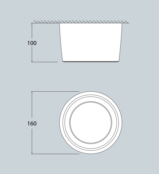 Світильник вуличний стельовий FUMAGALLI Livia 160 Frosted GX53 3 Вт IP55 чорний