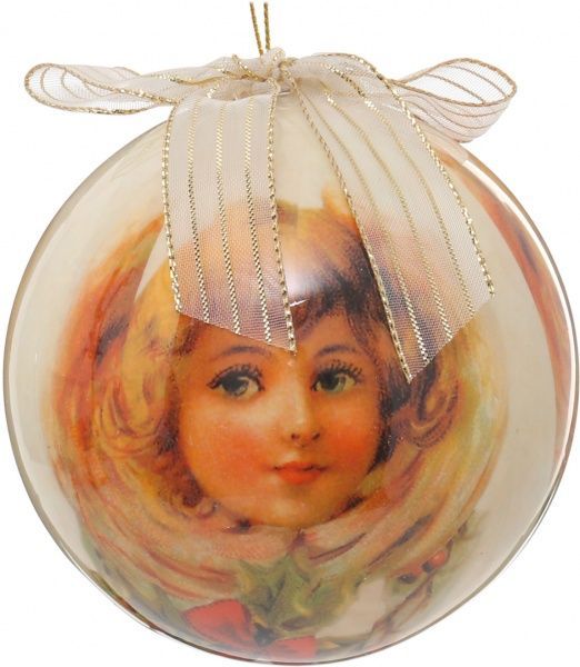 Подарункова куля Янгол d100 199-100122S білий