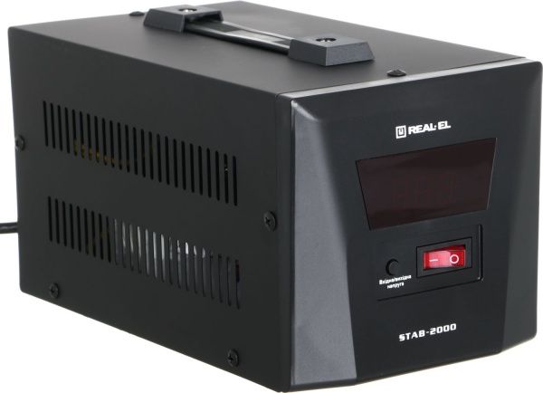 Стабилизатор напряжения REAL-EL STAB-2000, black (REAL-EL)